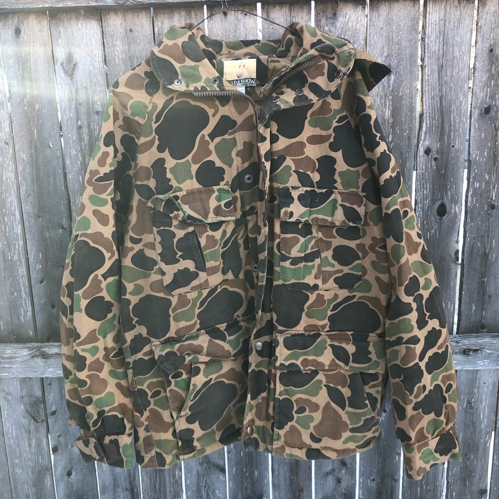 Vintage Men's Camouflage hooded coat